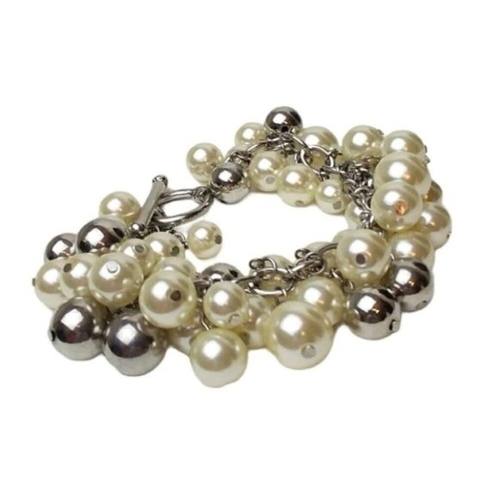 Faux Pearl Bauble Bracelet